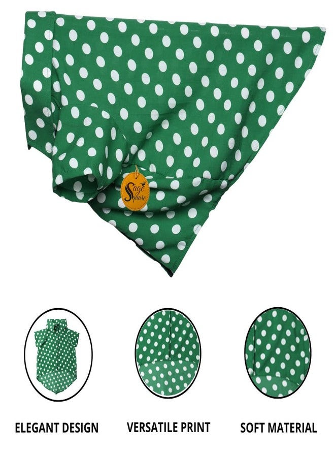 Sage Square Crazy Printed Dog Shirt, Trending Dog Shirt, Ultra Soft & Light Weight, Comfortable & Breathable Dog Apparel, Trendy Outfit (Large - 22 inch) (Polka Green) - Image 2